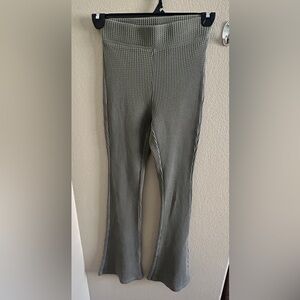 aerie Gray Ribbed Knit Leggings XS